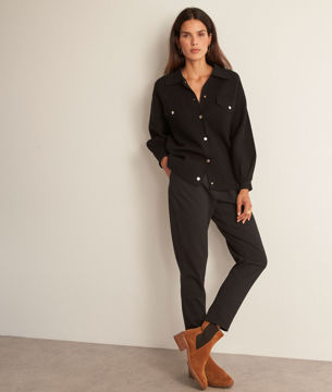 Picture of ISLANDE BLACK COTTON JOGGERS